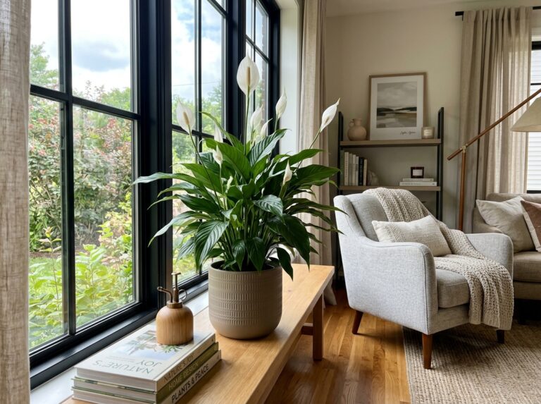 peace lily purifies air