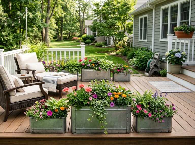 galvanized steel planters